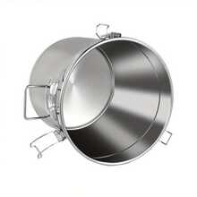 kangten 21L Airtight Rice Bucket Stainless Steel Canister Food Storage Container W/ Lid - Silver - View 8