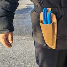 Premium PU Leather Pruner Belt Pouch - Water-Resistant Waist Holder Compatible With Felco Bypass & Anvil Pruners, Suitable For Various Occasions - Tool Kit - View 2