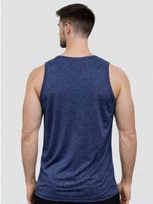 Men's Dry Fit Tank Top - Blue Mix - View 2
