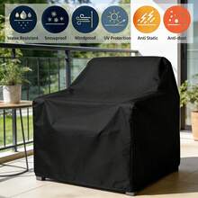 Durable Outdoor Furniture Covers - Rain, Snow, Dust And Sun Protection For Garden Chairs And Sofas, Multiple Sizes - Black - View 7