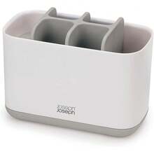 Compact Toothbrush Holder Caddy Bathroom Storage , Grey/White, Regular - Xám/Trắng - Xem 1