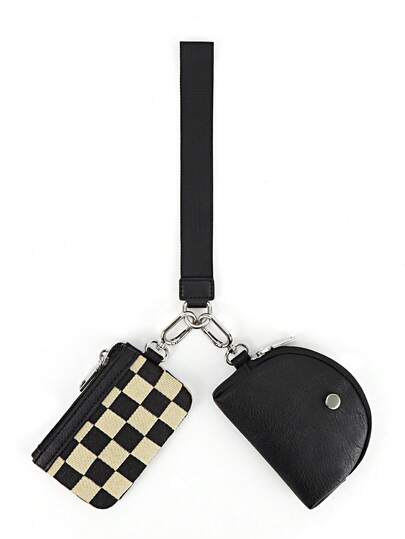 Multifunctional Fashion Women's Wrist Pouch Portable Minimalist Bank Card Coin Purse Cow Print PU Material For Women Wallet Mini Wallet Purse Wallet Small Wallet Wristlet Wallet Coin Wallet Cute Things Vintage Purse