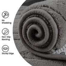 Treeboy 1PC Area Rugs Living Room,3D Semicircular Pattern Cream Area Rugs For Bedroom,Extra Large Rugs For Living Room,Machine Washable Anti Slip Short Pile Rug For Kids Room Bedroom - Gris Oscuro - Ver 3