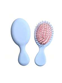 1pc Mini Macaron Shaped Hair Brush - Anti-Static Scalp Massage Comb With Bristles, Suitable For Daily Commute, Outdoor Use, Girls, Back To School, Graduation, Gifts For Mom & Friends, Travel, Work, Dorm, Carry In Bag For Gatherings - A - View 11