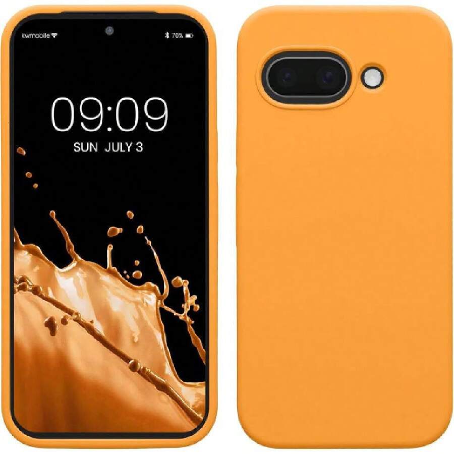 Carcasa Compatible con Pixel 9a Funda - Case TPU y Silicona antigolpes - Apto Carga inalámbrica - Naranja afrutado,41808381 - Plateado - Ver 1