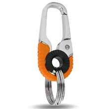 1-Piece Heavy-Duty Stainless Steel Keychain Hook - Double-Ring Carabiner With Safety Locking Mechanism, Compatible With Keys/Cables/Luggage - Suitable For Outdoor Activities And Daily Use - Durable Key Storage Accessory - Black - View 6