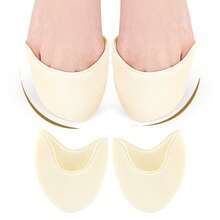 Sponge Toe Pads For Ballet Shoes, Soft & Resilient Half-Size Toe Cushions For High Heels, Anti-Friction & Shock-Absorbing Forefoot Pads - Beige - View 5