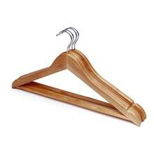 Set Of 30 Wooden Clothes Hangers For T-Shirts And Pants, Ivory Wood - 彩色 - 查看 5