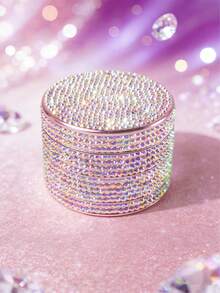 OFFPUFF Aluminum Iridescent Sparkly Rhinestones Grinder - Hồng - Xem 1