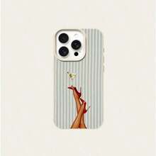1pc Retro Western Cowboy Boot Striped Pattern TPU Soft Phone Case Compatible With  17 Pro Max/17/16 Pro Max/15/13/12/11, S20 FE/A15/S24/A55,  Note 11/12/13 Pro, Full Body Shockproof Protective Cover   17 Pro Max Case - 白色 3 - 查看 6