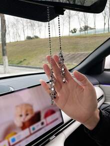 Shiny Star Car Pendant, Creative Rearview Mirror Decoration - A - View 6