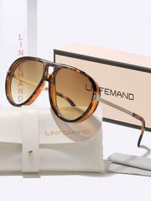 Kính râm LINFEMAND kiểu retro gọng oval hai cầu, càng kính kim loại độc đáo, phụ kiện không thể thiếu cho buổi chụp ảnh mùa hè, phong cách đường phố, kỳ nghỉ, đa năng, quà tặng ngày lễ. - Nhiều màu - Xem 15