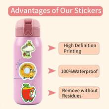 60 piezas/Set de pegatinas con garabatos, pegatinas decorativas con citas inspiradoras, colores vibrantes, adecuadas para botellas de agua, patinetas, diarios, álbumes de recortes y suministros para fiestas, estilo graffiti, pegatinas duraderas y divertidas - Multicolor - Ver 4