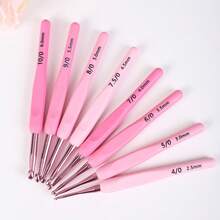 2.5-6.0mm Pink Ombre Crochet Hook Set, 8pcs/Set DIY Knitting Crochet Hooks Pink Supplies - Pink Gradient Crochet Hook - View 11