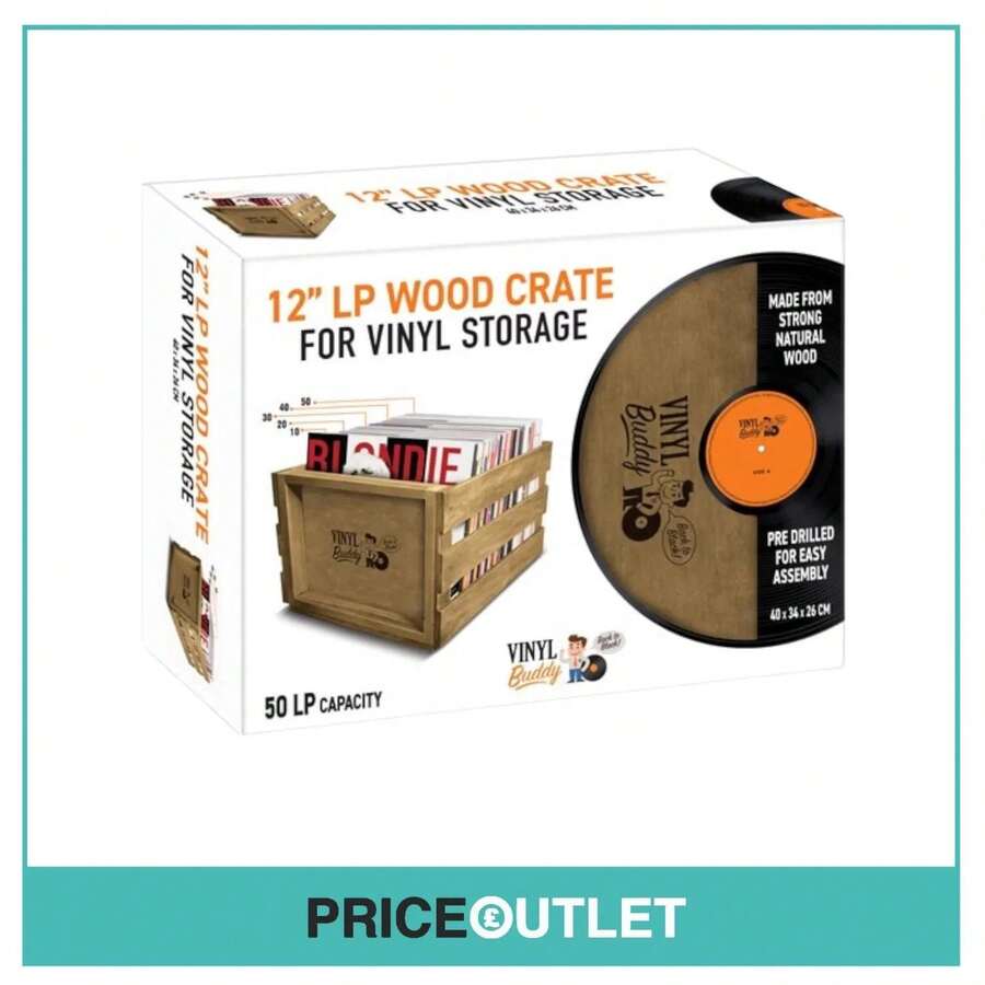 Vinyl Buddy Wood LP Crate - B - View 1