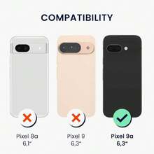 Carcasa Compatible con  Pixel 9a Funda - Case TPU y Silicona antigolpes - Apto Carga inalámbrica - Naranja afrutado,41808381 - Plateado - Ver 2
