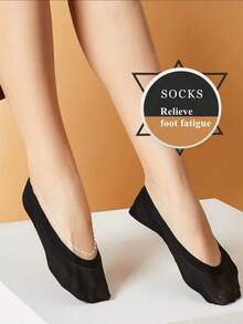 1/3 Pairs Women's Business Casual Socks, Includes Breathable Invisible Socks, Non-Slip Loafer Socks, And Fatigue Relief Socks. Plus Size Socks - Multicolor - View 6