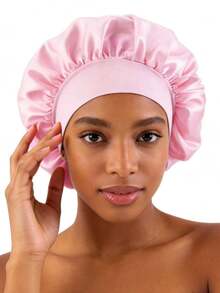 Women's Satin Sleep Cap, Soft Silk Sleep Hat Suitable For Curly Hair, Adjustable Sleep Hair Cap Fits Various Hairstyles - Multicolor - View 11