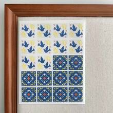 Papel de transferencia de arcilla con patrón de azulejos estilo bohemio, papel de transferencia de arcilla polimérica con patrón floral tradicional de porcelana azul y blanca, papel de transferencia mágico para hacer joyas y aretes de arcilla polimérica - Multicolor - Ver 8