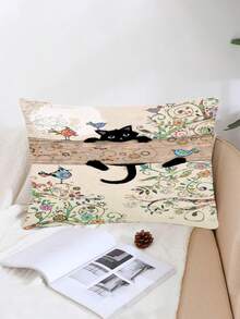 Bộ ga trải giường họa tiết mèo 2/3 món, bao gồm khung leo trèo, chất liệu polyester, ga trải giường in kỹ thuật số, thích hợp cho phòng ngủ trẻ em, phòng khách, quà tặng ngày lễ, trang trí phòng, sử dụng được quanh năm, kèm 1/2 vỏ gối. - Nhiều màu - Xem 6