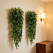 5/3/1pc Artificial Green Vine Plants - Plastic Hanging Greenery, UV Resistant, Outdoor Artificial Plants, Durable Artificial Flowers, Patio, Wedding Decor, Suitable For Indoor And Outdoor, Living Room, Kitchen, Bedroom Wall Home Decor, Yard Beautification, Garden Decoration - Multicolor - View 5