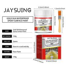 JAYSUING 1 Gallon Epoxy Floor Paint, Waterproof Concrete Sealer For Garage Basement, High Gloss Anti-Skid Coating For Crack Repair & Stain Covering, Home DIY Renovation,Gifts For Men And Women Suitable For Valentine's Day, New Year's Day, Birthdays, Weddings And Parties,Quick Ship Items,Free Shipping - Sơn sàn epoxy chống thấm - Xem 6