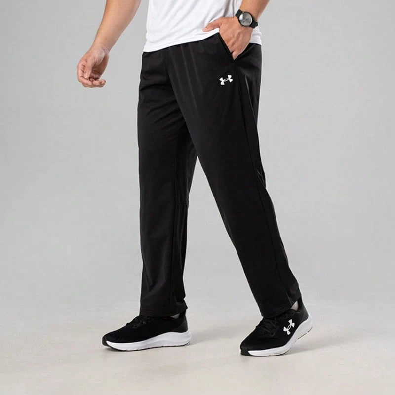 Under Armour男女同款褲子2026春季新款運動休閒簡約基礎長褲衛褲25600707-001 - 黑色 - 查看 1