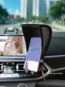 Car Mounted Phone Sun Visor, New Vertical Sun Visor, Dashboard Phone Sun Shade, Prevents Phone Overheating, Vertical Dashboard Phone Sun Visor To Prevent Glare - Multicolor - View 8
