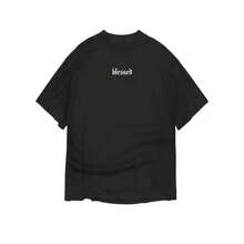 Oversized Streetwear Cotton T-Shirt, Printed Shirt, Casual Style, Men's Premium Spring/Summer - 黑色 - 查看 3