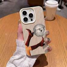 1pc Retro Western Cowboy Boot Striped Pattern TPU Soft Phone Case Compatible With  17 Pro Max/17/16 Pro Max/15/13/12/11, S20 FE/A15/S24/A55,  Note 11/12/13 Pro, Full Body Shockproof Protective Cover   17 Pro Max Case - 白色 16 - 查看 5