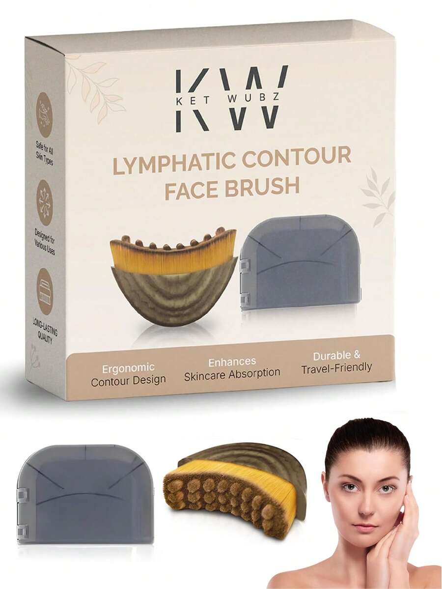 Lymphatic Gua Sha Face Brush, Lymphatic Detox Face Brush, Dry Lymphatic Massage Brush, Face Shaping Brush, Contour Face Brush, Jawline And Chin Shaping, Face Depuffing, Facial Tool