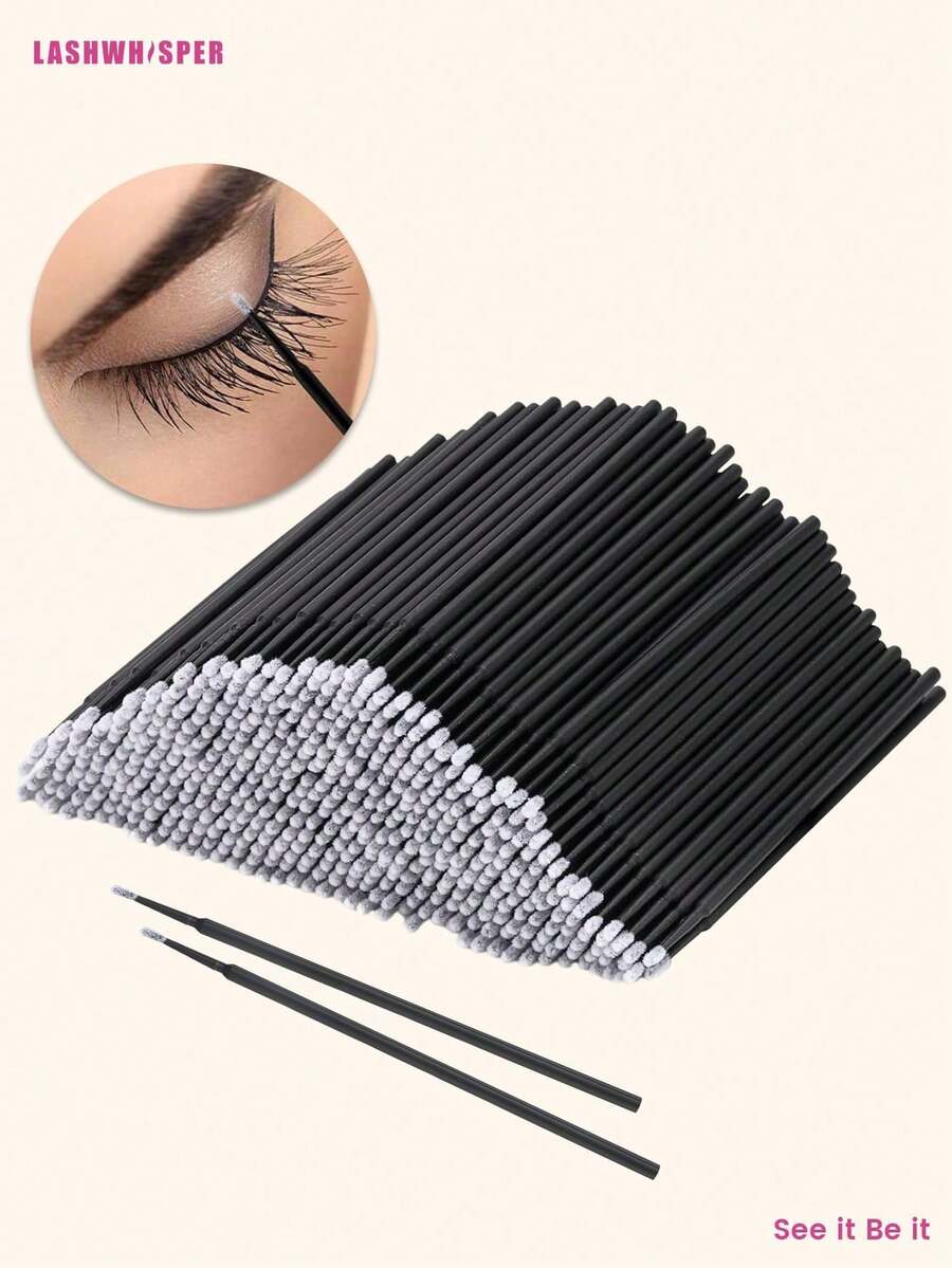 Einweg-Mikro-Baumwollstäbchen, geeignet für Wimpernverlängerung, fusselfreie Lippenapplikation, Mascara-Pinsel, Zähne, Nägel, Eyeliner und Körperpflege (50/100/200/300/500/600/800 Stücke) - Verschiedenfarbig - Übersicht 1