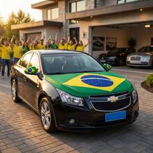 Universal Brazilian Flag Kit For Car Hood - Fans Of The Hexa World Cup - 後視鏡+引擎蓋 - 查看 1