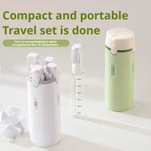 1pc 4-In-1 Travel Liquid Dispenser, Portable Travel Bottles, Liquid Filling Bottles For Perfume, Shampoo, Body Wash, And Other Liquid Products - Nordic Grey - View 3
