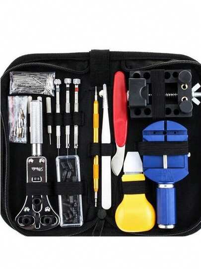 1pc Black Metal Adjustable Height Steel Watch Band Removal Tool, Watch Repair Tool