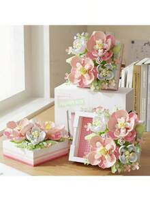 Flower Box Micro-Particle Assembled Building Block Toys DIY Creative Holiday Gifts, Decoration For Desk, Valentine's Day, Mother's Day - Multicolor - View 9