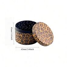 The Luxe Grinder | 2 Inch Cute Pink Strawberry, Cherry & 2.5 Inch Leopard Print | Chic Zinc Alloy For Her,  Accessories, Gift For Smokers - 豹 - 查看 9