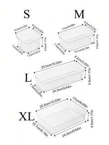 Transparent Desktop Drawer Organizer With Built-In Dividers, Suitable For Organizing Stationery And Daily Necessities In Student Dormitories; Transparent Stackable Organizer, Suitable For Cosmetics, Office Supplies; Summer Gift Organizer. - Clear - View 6
