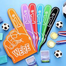 17.5 Inch Oversized Foam Finger With "We're Number 1" Design, Cheer Prop Ideal For Sports Events, Competitions, School And Stadium Cheering Performances. Colorful Sports Fan Accessory Expressing "It's Goin' Down" Spirit, Suitable For Games, Sports Events, Competitions, Party Favors, Perfect Photo Prop And Cheering Gear! - A - View 9