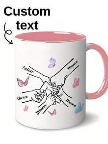 1 pezzo Tazza personalizzata con nome, regalo per la Festa della Mamma, tazza da caffè in ceramica personalizzata, tazza personalizzata per la Festa della Mamma, regalo di compleanno personalizzato per la Festa della Mamma, tazza da caffè per mamma e nonna, tazza floreale personalizzata per mamma da figlia/figlio, tazza da caffè con nome personalizzato, tazza floreale personalizzata, tazza commemorativa per anniversario con testo personalizzato - Multicolore - Visualizzare 6