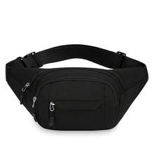 Multifunctional, Large-Capacity Business Bag, Unisex Waist Bag, Durable Outdoor Sports Phone Wallet. - màu đen - Xem 2