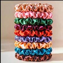 Juego de 19 piezas de sujetadores de cabello sin daños para mujeres, mezcla de multicolor (rubio), estilo bohemio/simple, bandas elásticas para el cabello, scrunchie casual de poliéster - Multicolor - Ver 3