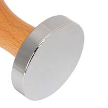 58mm Stainless Steel Coffee Tamper With Wooden Handle - Flat Bottom Coffee Tamping Tool For Perfect Espresso Extraction ,Coffee Service Coffee Accessories - 紅木色 - 查看 10