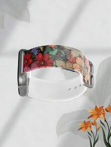 1 chiếc dây đeo đồng hồ thay thế mềm mại, co giãn, thoáng khí, họa tiết hoa nhiều màu sắc, tương thích với đồng hồ thông minh , Honor, kích thước 38mm 40mm 41mm 42mm 46mm 45mm 44mm 49mm. Dây đeo đồng hồ silicon đa năng tương thích với Apple Watch Ultra Series SE/11/10/9/8/7/6/5/4/3/2/1. Quà tặng thời trang thường ngày. - Nhiều màu - Xem 5
