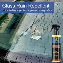 JB-XPCS Spray hydrophobe anti-pluie pour vitre de voiture, revêtement hydrophobe. Kit de polissage automobile pour pare-brise, miroir, masque hydrophobe et liquide anti-pluie pour voiture 100ml - Bleu ciel - Voir 15