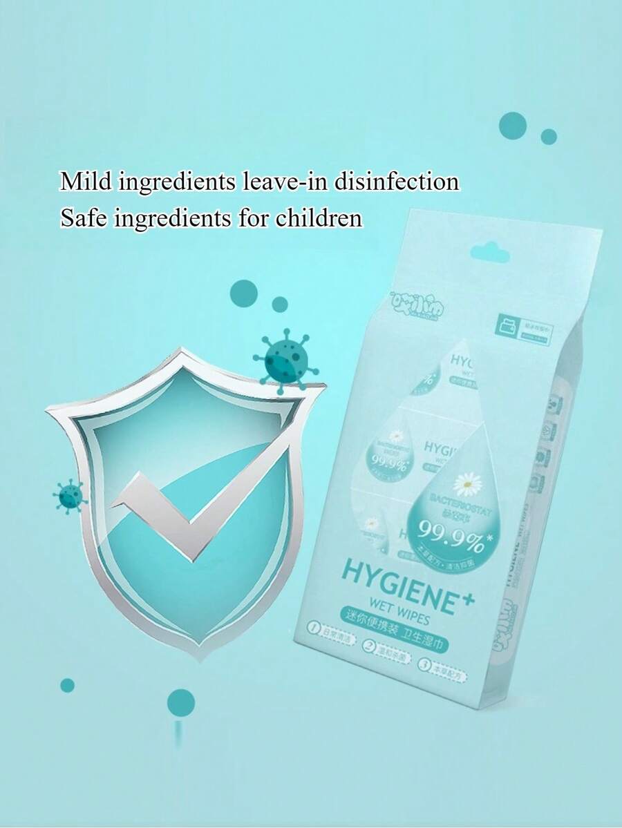 Khăn ướt vệ sinh hàng ngày dành cho người lớn, gói du lịch. Công thức tự nhiên, không mùi. - Nhiều màu - Xem 1