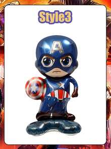 Marvel 1个蜘蛛侠3D沙袋，可爱充气超级英雄主题卡通装饰，适合生日派对、家庭聚会和节日装饰 - 站立 - 查看 7