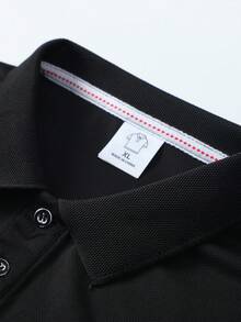 2pcs Boyfriend Style Men's Lightweight Breathable Running, Workout, Casual Solid Color Short Sleeve Polo T-Shirts For Summer Sports - Multicolor - View 6