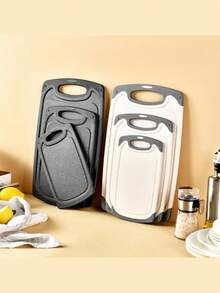 Plastic Kitchen Cutting Board, Professional Cutting Board Set - Dual-Sided, Easy-Grip Handle, Dishwasher , With Juice Groove And Hanging Hole - Unique Gift For Chefs - View 10