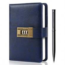 Journal with Lock A5 Journal with Lock 240 Pages Locking Journal with Pen and Gift Box Lockable Journal  Organizer for Men and Women 8.6 x 5.8 Inches Brown - 青暗い - チェックする 1